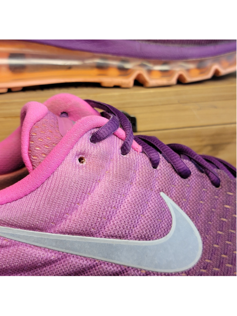 Nike Air Max 2017 Running Athletic Shoes Sneakers Pink Bright Purple Mesh 9.5 - Picture 6 of 15